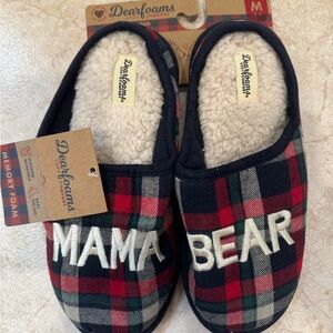 NWT Dearfoams Mama Bear House Slippers
